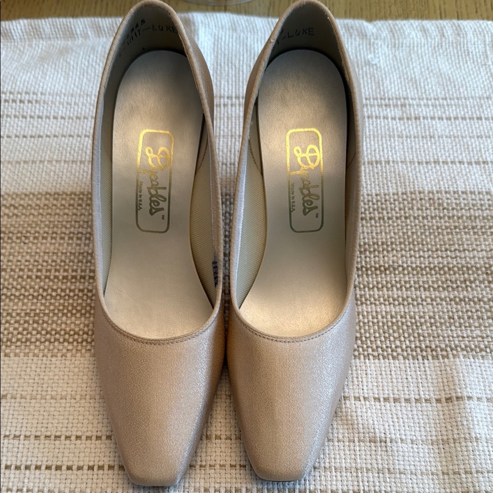 Tan Heeled Shoes with Timeless Design